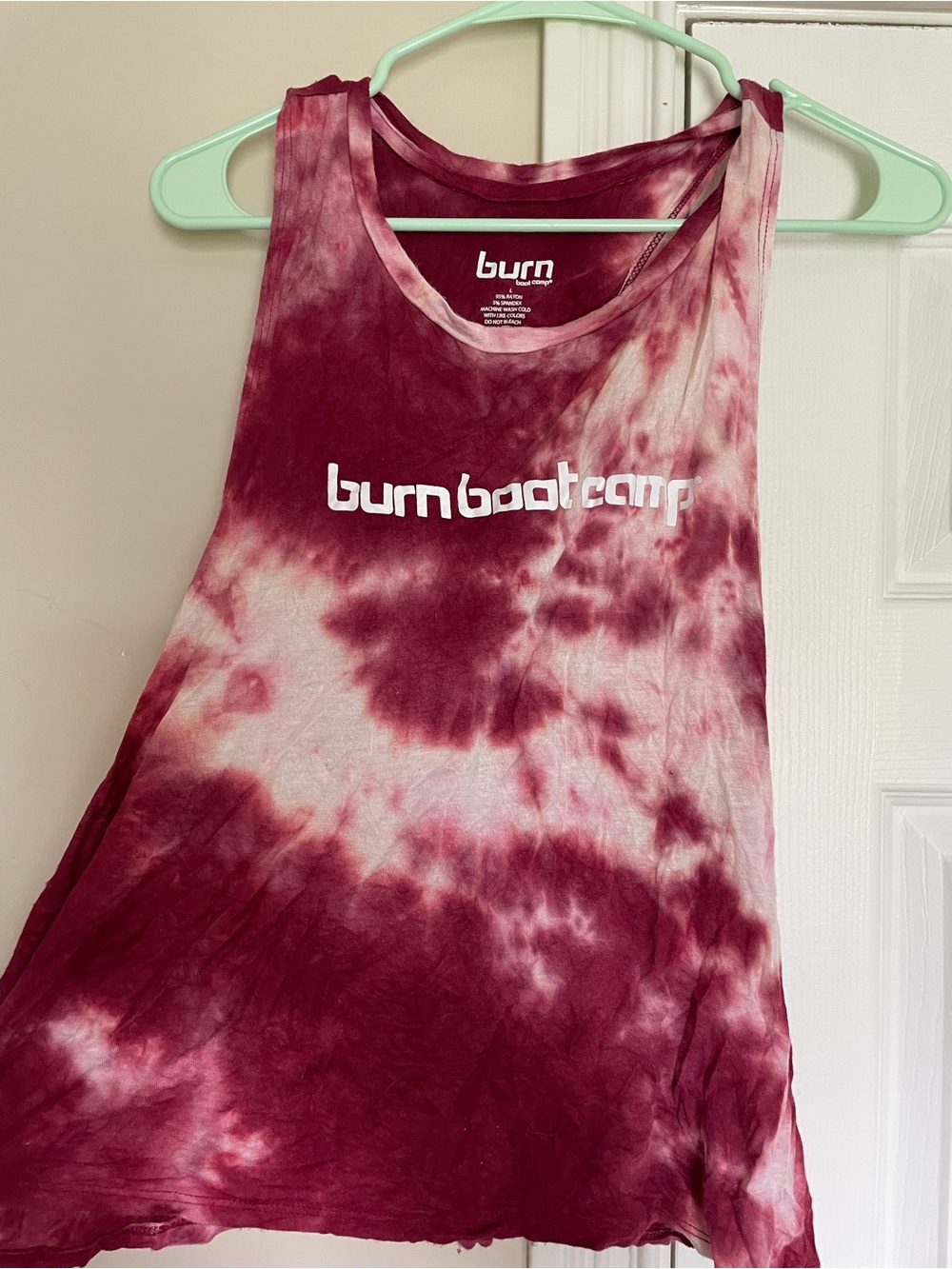 Burn Boot Camp Women's Tie-Dye Tank Top - Burgundy/White